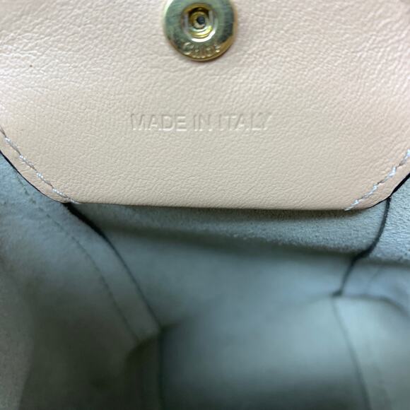 Chloe Beige Leather & Suede Mini Fringe Bucket Bag Drawstring Closure - Picture 8 of 10